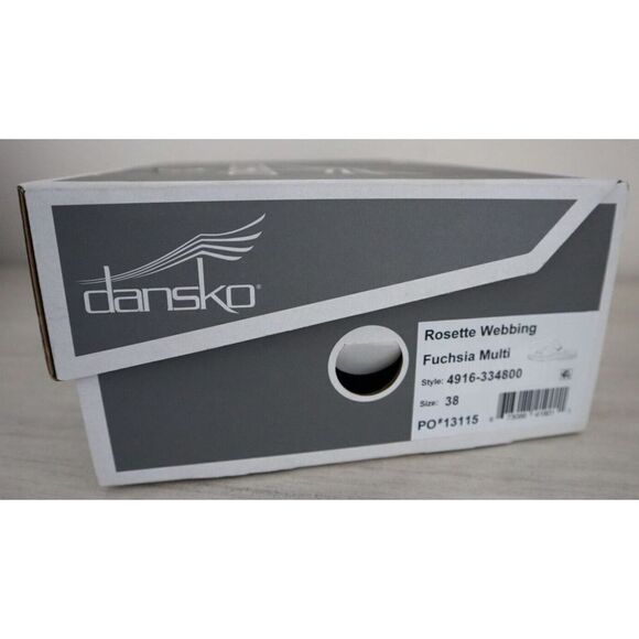 Dansko 13115 Women Sz 38-US 8 Fuchsia Multi Rosette Webbing Slip-On Sandals $110 - Picture 10 of 10